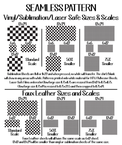 Hockey Players ★ Pattern Vinyl | Faux Leather | Sublimation (TAT 3 BUS DAYS)