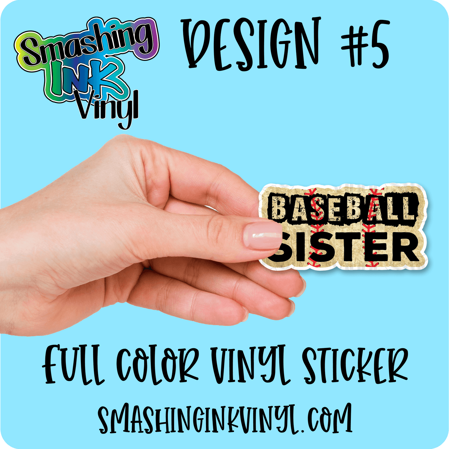 Baseball Family - Full Color Vinyl Stickers (SHIPS IN 3-7 BUS DAYS)