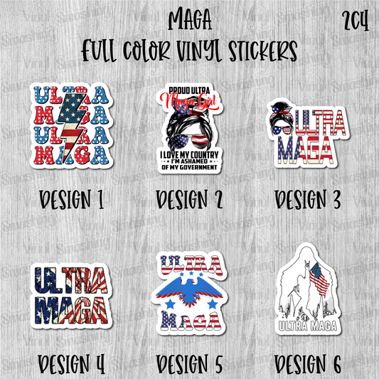 MAGA - Full Color Vinyl Stickers (SHIPS IN 3-7 BUS DAYS)