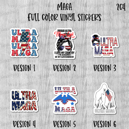 MAGA - Full Color Vinyl Stickers (SHIPS IN 3-7 BUS DAYS)
