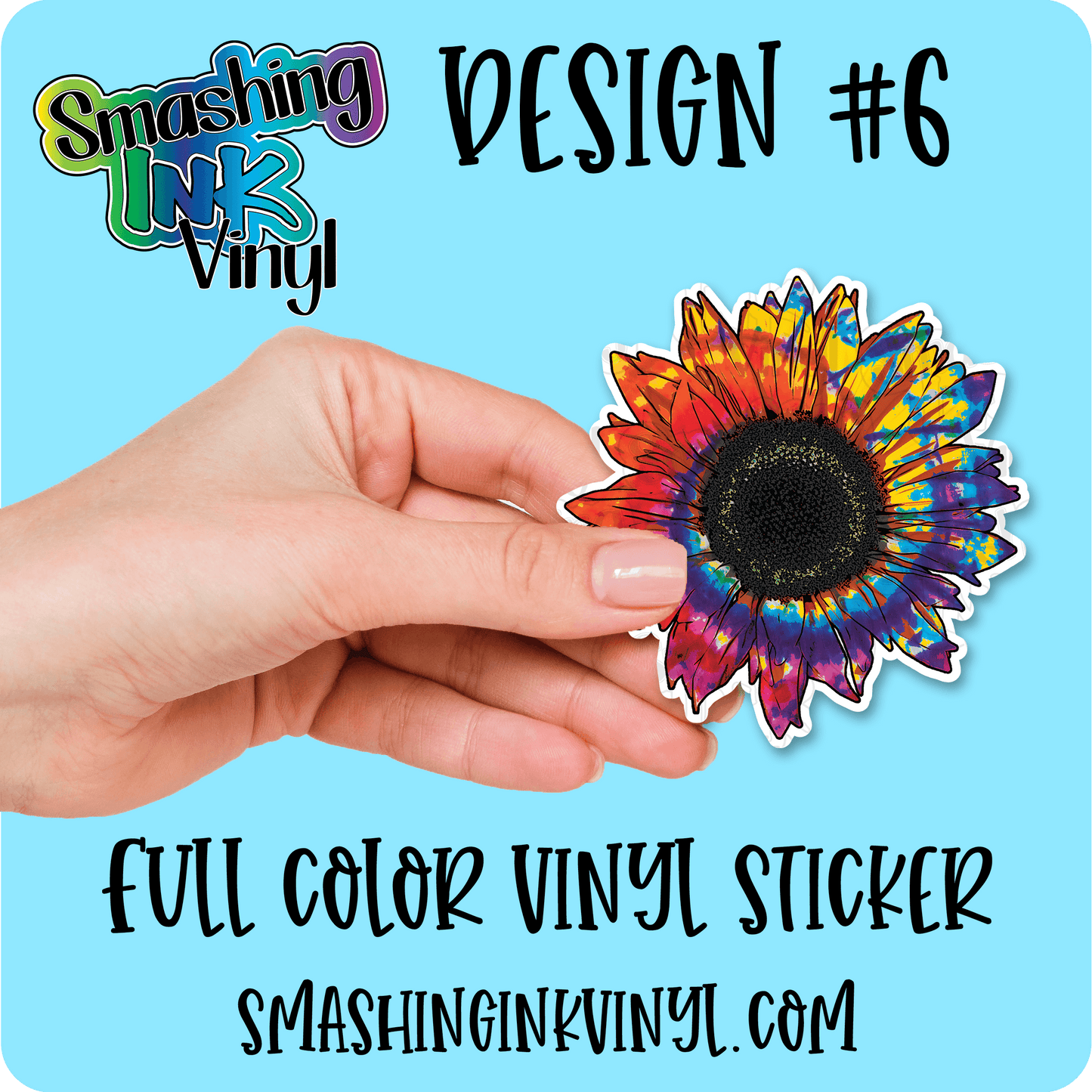 Sunflowers - Full Color Vinyl Stickers (SHIPS IN 3-7 BUS DAYS)