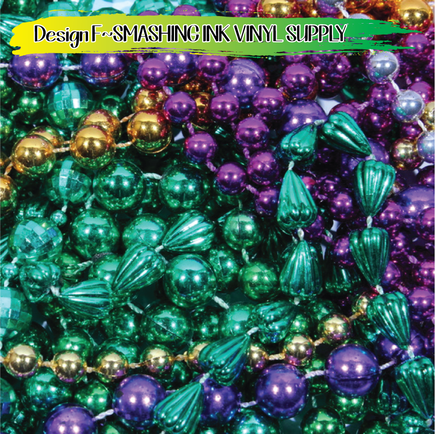 Mardi Gras Beads ★ Laser Safe Adhesive Film (TAT 3 BUS DAYS)