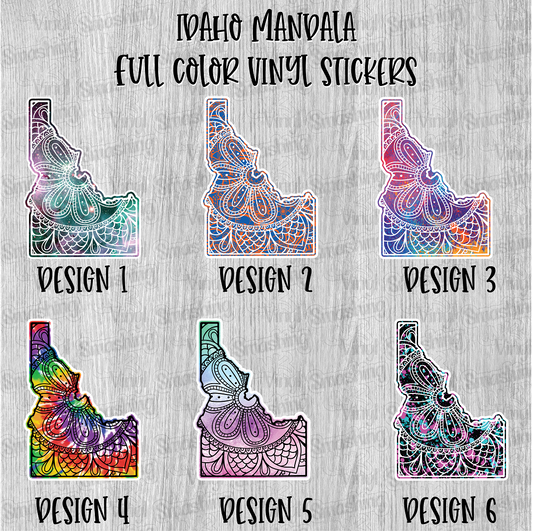 Idaho Mandala - Full Color Vinyl Stickers (SHIPS IN 3-7 BUS DAYS)