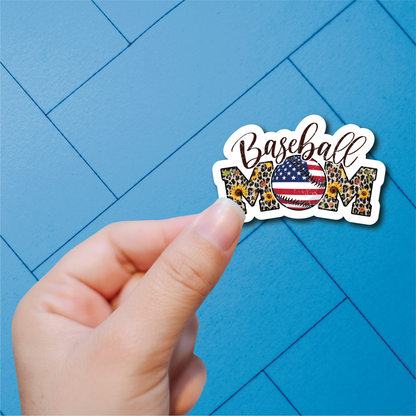 Cool Baseball Mom - Full Color Vinyl Stickers (SHIPS IN 3-7 BUS DAYS)