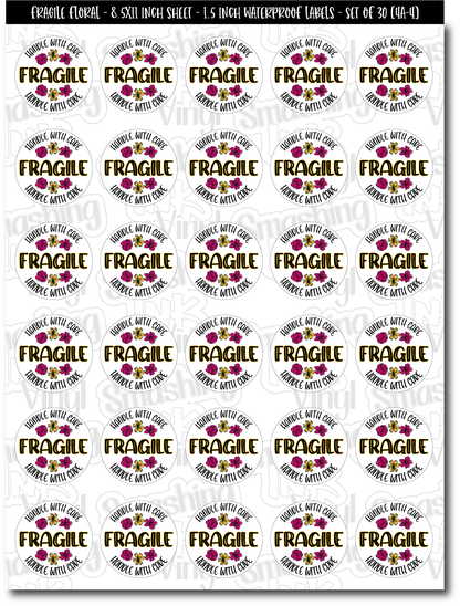 Fragile Floral - Packaging Labels (SHIPS IN 3-7 BUS DAYS)