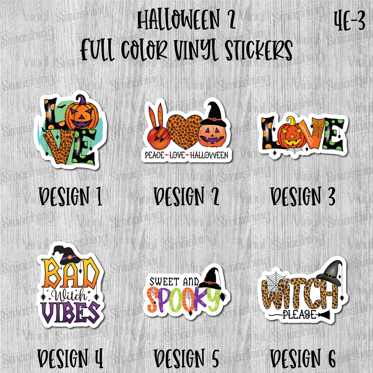 Halloween 2 - Full Color Vinyl Stickers (SHIPS IN 3-7 BUS DAYS)