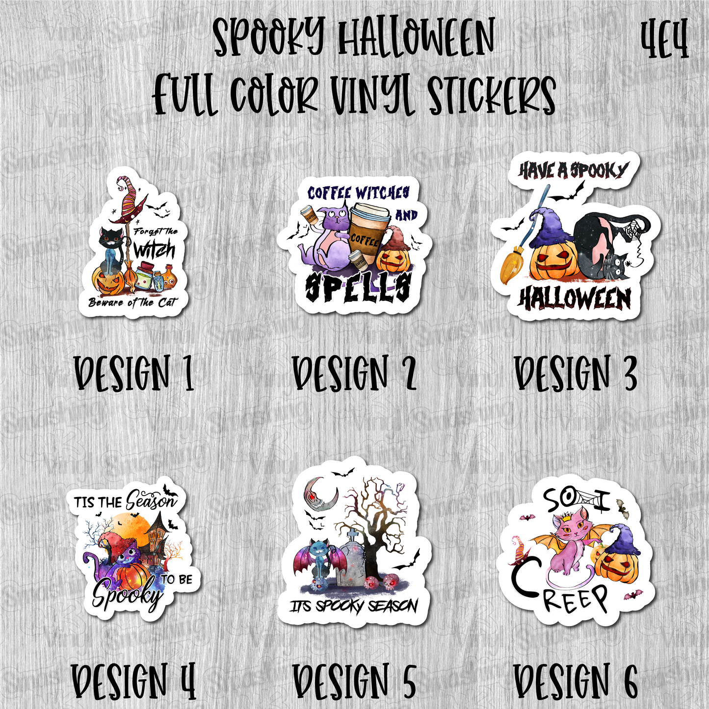 Spooky Halloween - Full Color Vinyl Stickers (SHIPS IN 3-7 BUS DAYS)