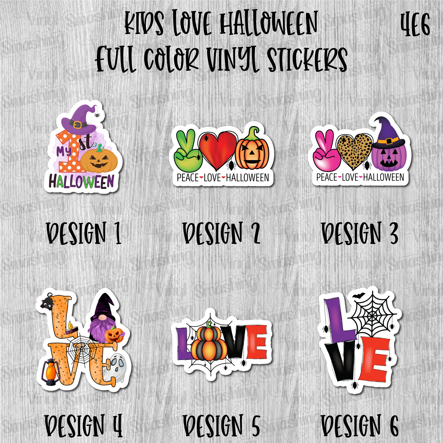 Kids Love Halloween - Full Color Vinyl Stickers (SHIPS IN 3-7 BUS DAYS)