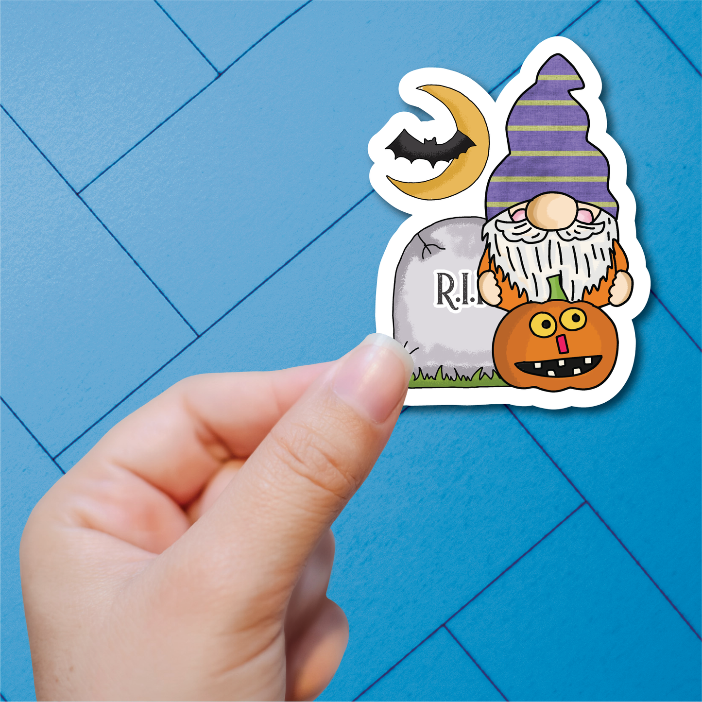 Silly Halloween Gnomes - Full Color Vinyl Stickers (SHIPS IN 3-7 BUS DAYS)