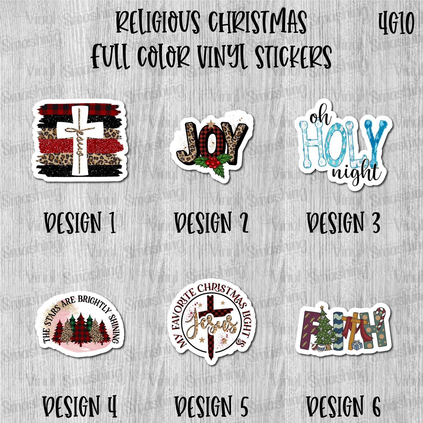 Religious Christmas - Full Color Vinyl Stickers (SHIPS IN 3-7 BUS DAYS)