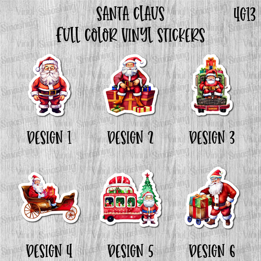 Santa Claus - Full Color Vinyl Stickers (SHIPS IN 3-7 BUS DAYS)