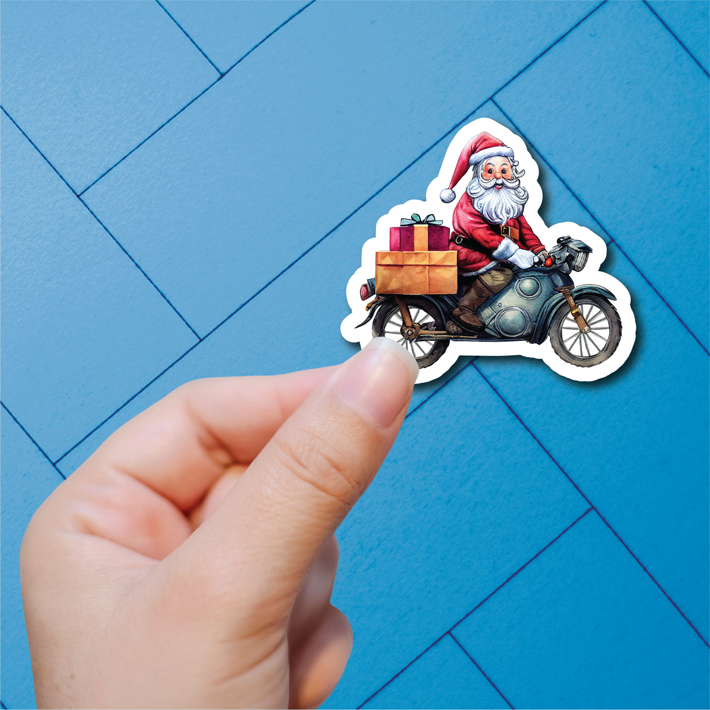 Nontraditional Santa Claus - Full Color Vinyl Stickers (SHIPS IN 3-7 BUS DAYS)