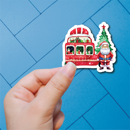 Santa Claus - Full Color Vinyl Stickers (SHIPS IN 3-7 BUS DAYS)