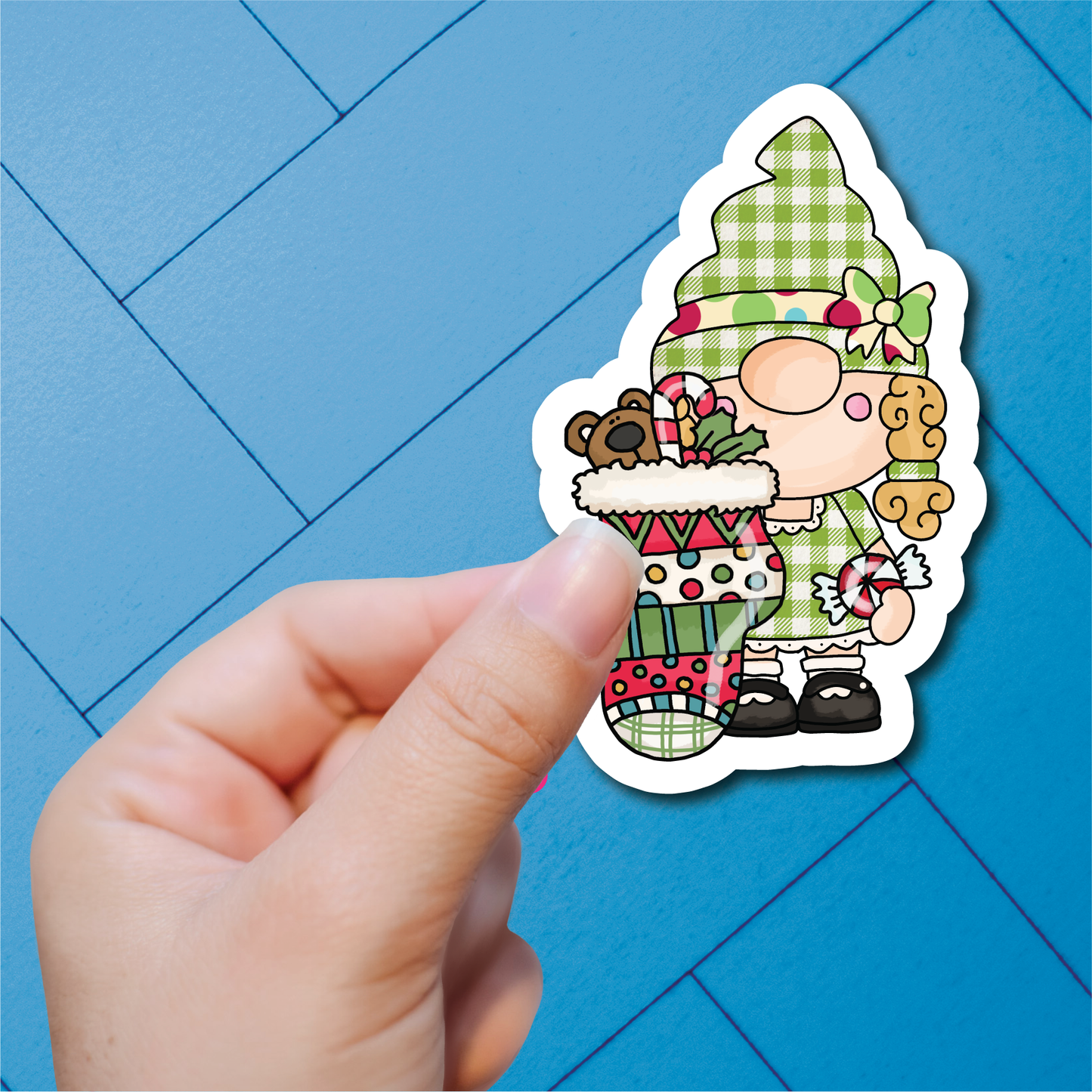 Ugly Christmas Sweater Gnomes - Full Color Vinyl Stickers (SHIPS IN 3-7 BUS DAYS)