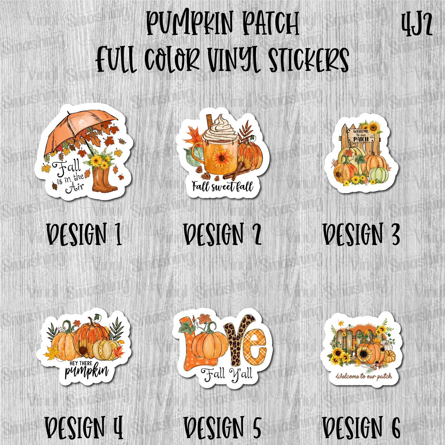 Pumpkin Patch - Full Color Vinyl Stickers (SHIPS IN 3-7 BUS DAYS)