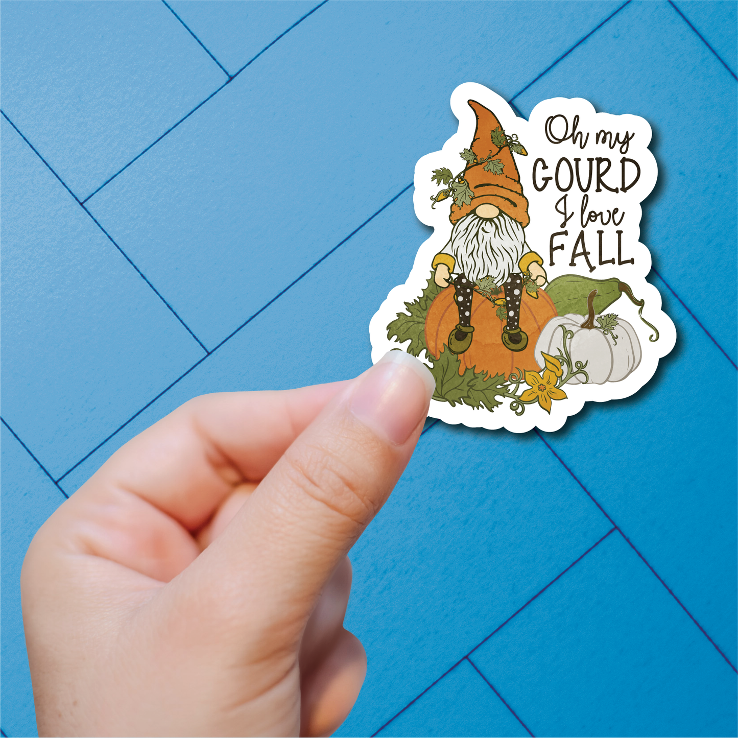 Fall Gnomes 2 - Full Color Vinyl Stickers (SHIPS IN 3-7 BUS DAYS)