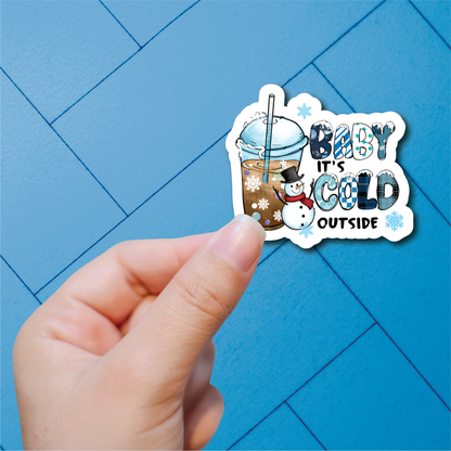 Winter Beverages - Full Color Vinyl Stickers (SHIPS IN 3-7 BUS DAYS)