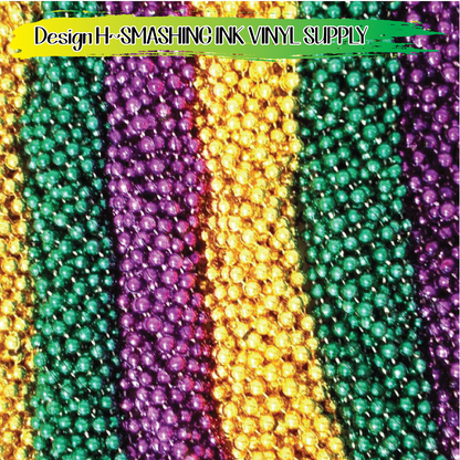 Mardi Gras Beads ★ Laser Safe Adhesive Film (TAT 3 BUS DAYS)