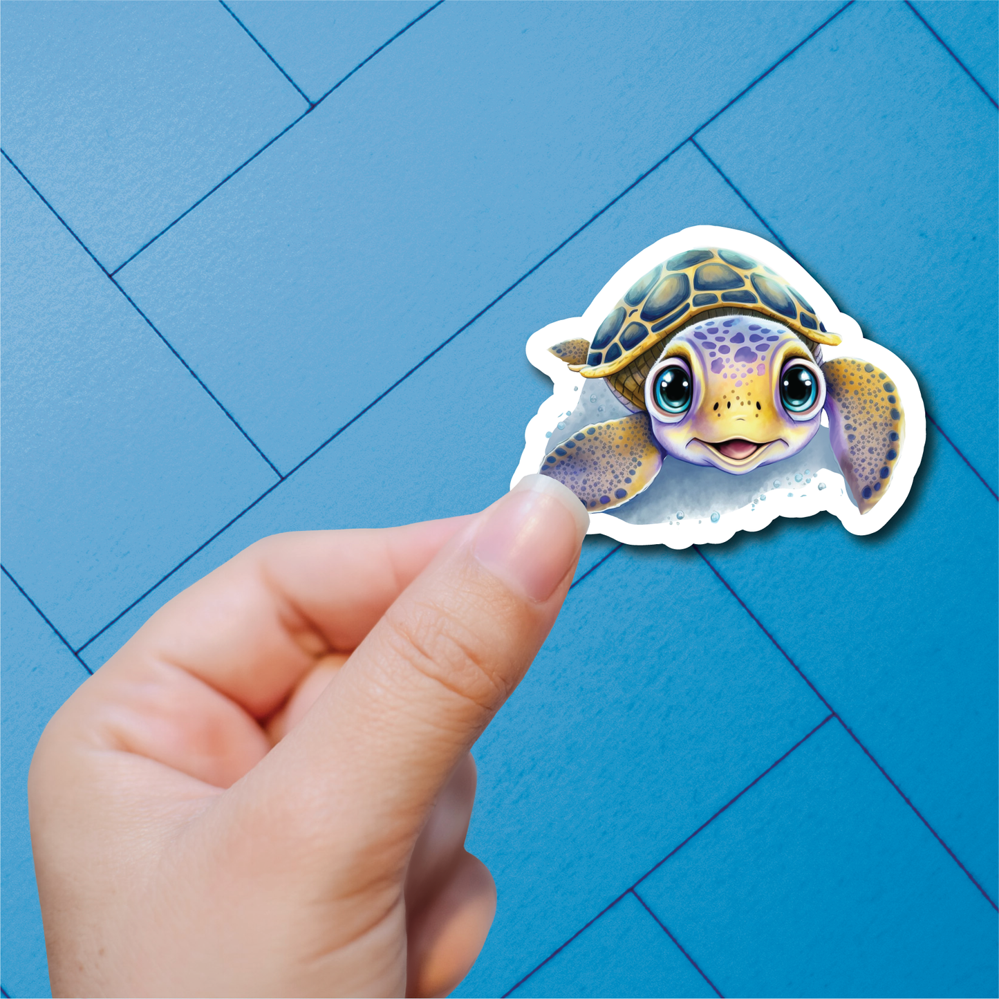 Colorful Sea Turtles - Full Color Vinyl Stickers (SHIPS IN 3-7 BUS DAYS)