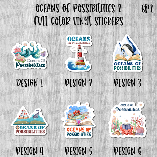 Oceans of Possibilities 2 - Full Color Vinyl Stickers (SHIPS IN 3-7 BUS DAYS)