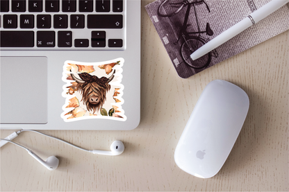 Western Highland Cows - Full Color Vinyl Stickers (SHIPS IN 3-7 BUS DAYS)