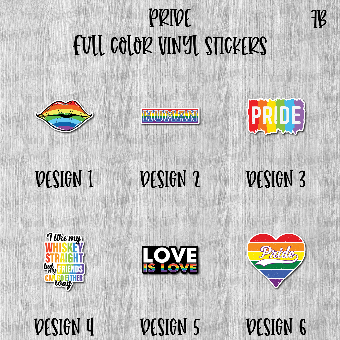Pride - Full Color Vinyl Stickers (SHIPS IN 3-7 BUS DAYS)
