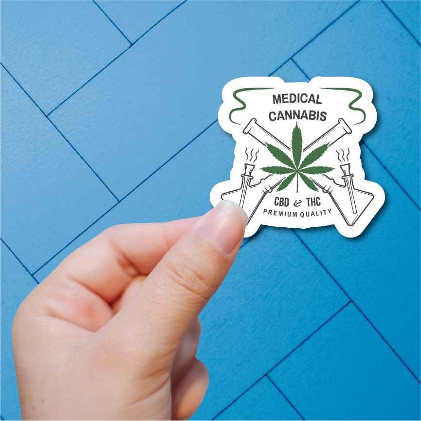 Medical Marijuana 2 - Full Color Vinyl Stickers (SHIPS IN 3-7 BUS DAYS)