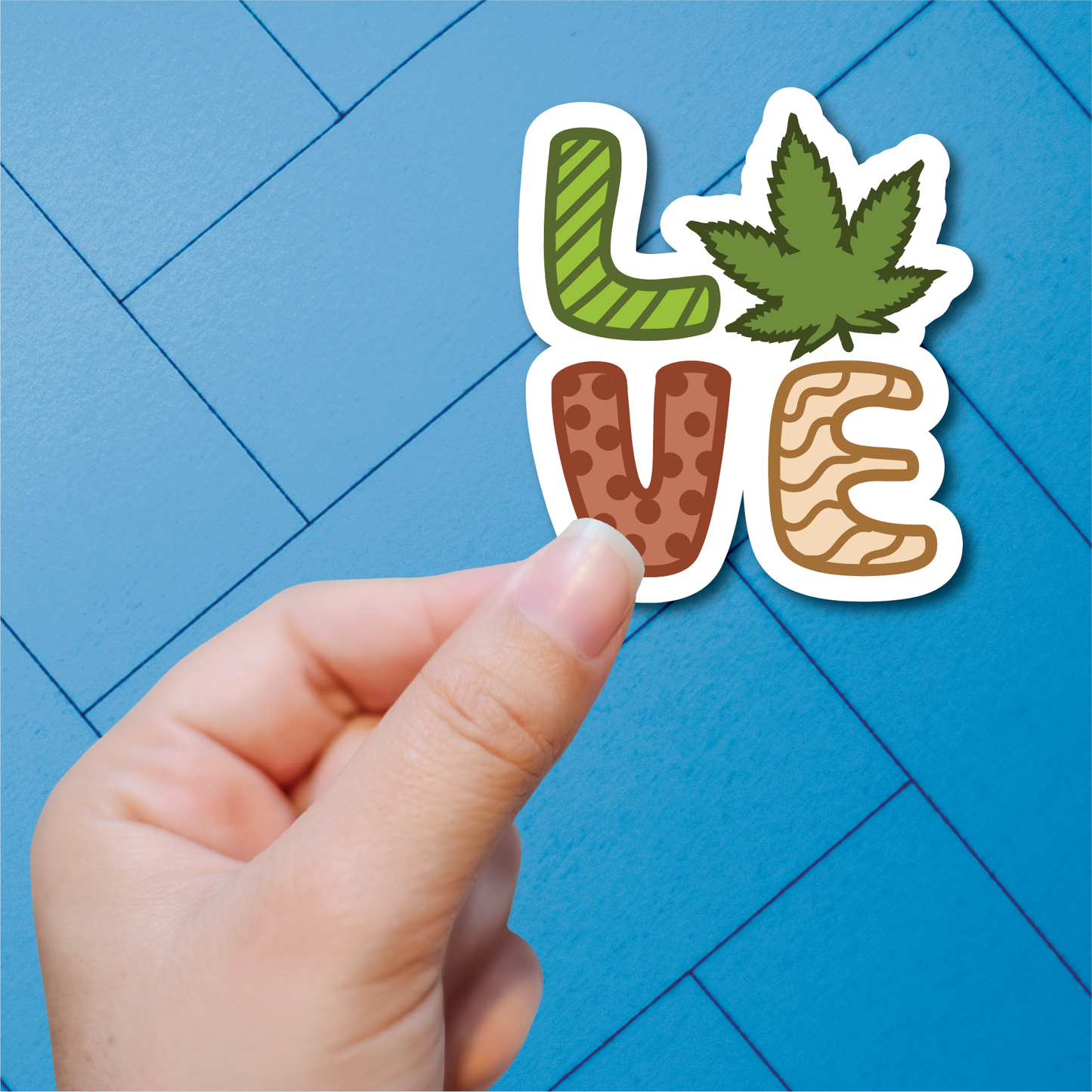 Love Weed - Full Color Vinyl Stickers (SHIPS IN 3-7 BUS DAYS)