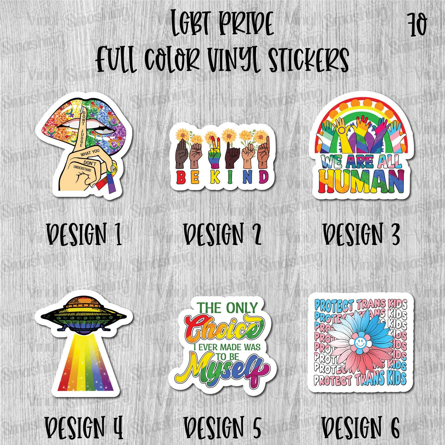 LGBT Pride - Full Color Vinyl Stickers (SHIPS IN 3-7 BUS DAYS)