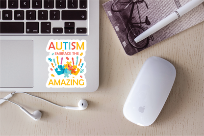 Autism Awareness - Full Color Vinyl Stickers (SHIPS IN 3-7 BUS DAYS)