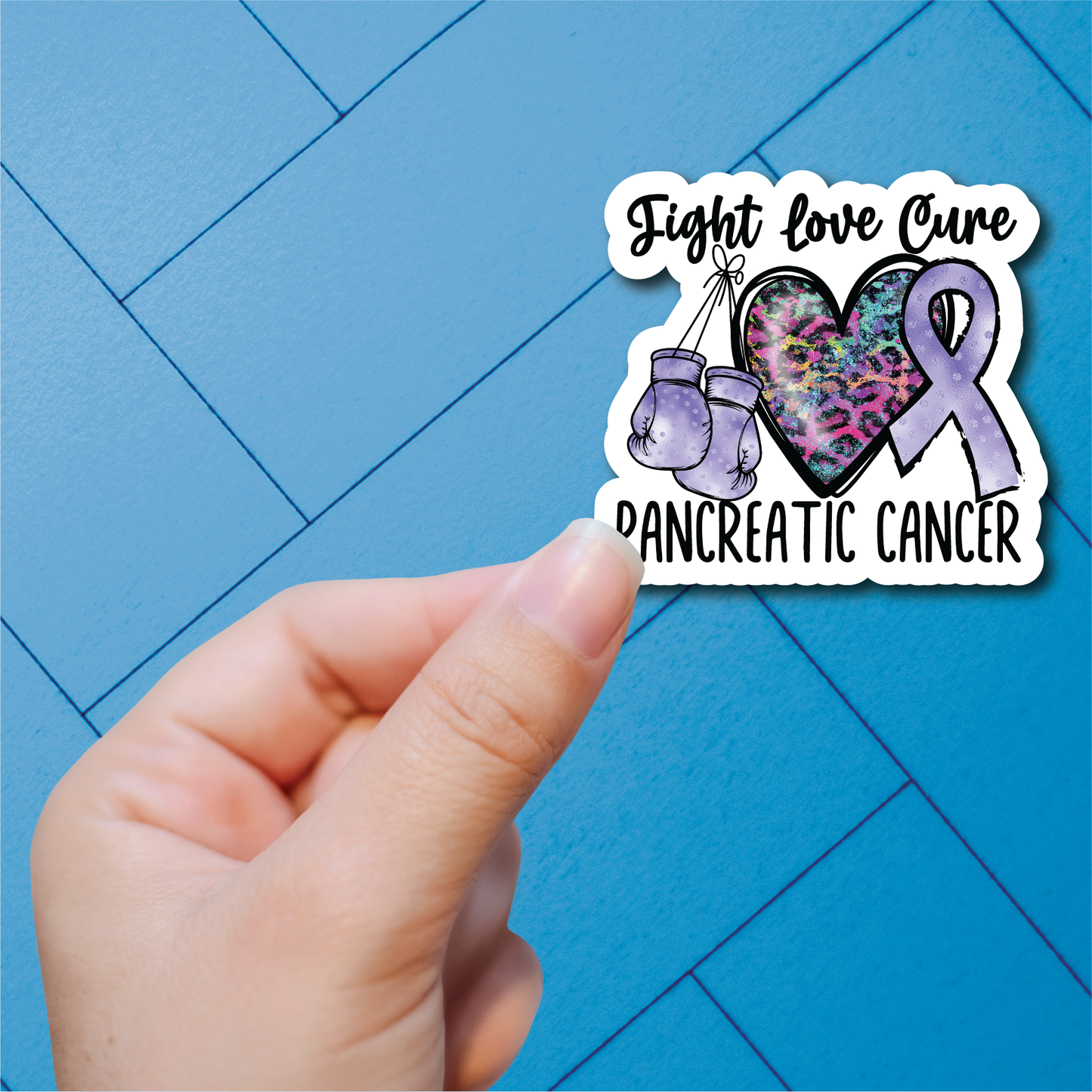 Fight For A Cancer Cure - Full Color Vinyl Stickers (SHIPS IN 3-7 BUS DAYS)