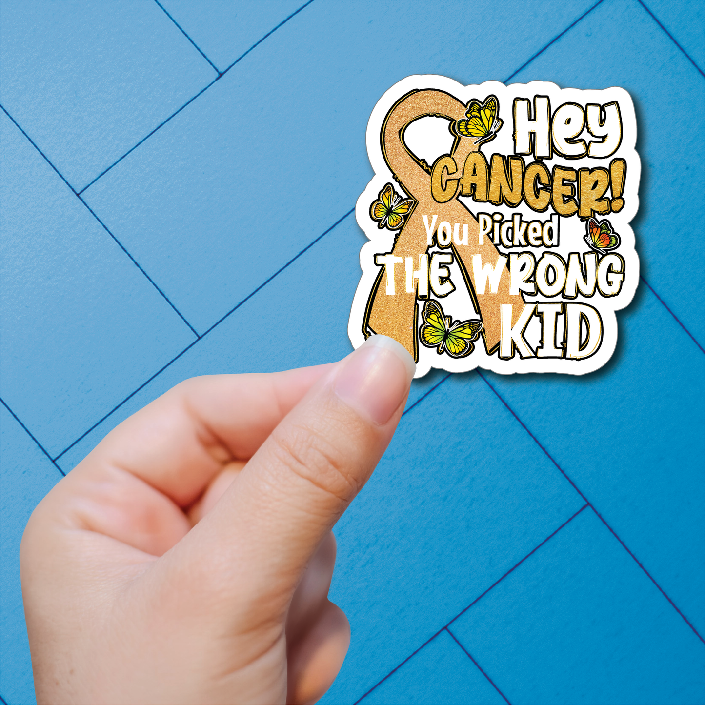 Childhood Cancer Awareness - Full Color Vinyl Stickers (SHIPS IN 3-7 BUS DAYS)