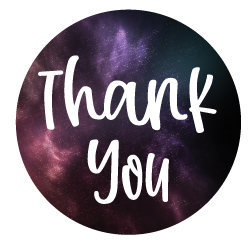 Galaxy Thank You - Packaging Labels (SHIPS IN 3-7 BUS DAYS)
