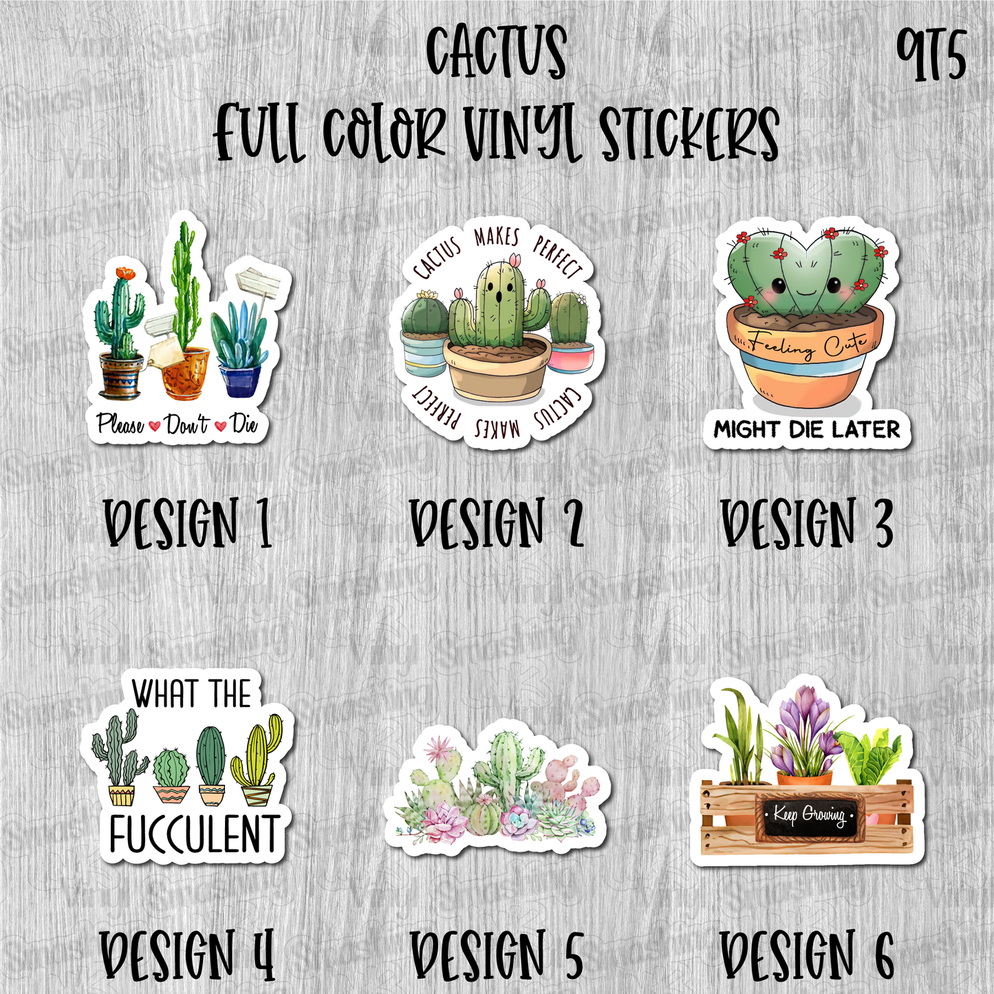 Cactus - Full Color Vinyl Stickers (SHIPS IN 3-7 BUS DAYS)
