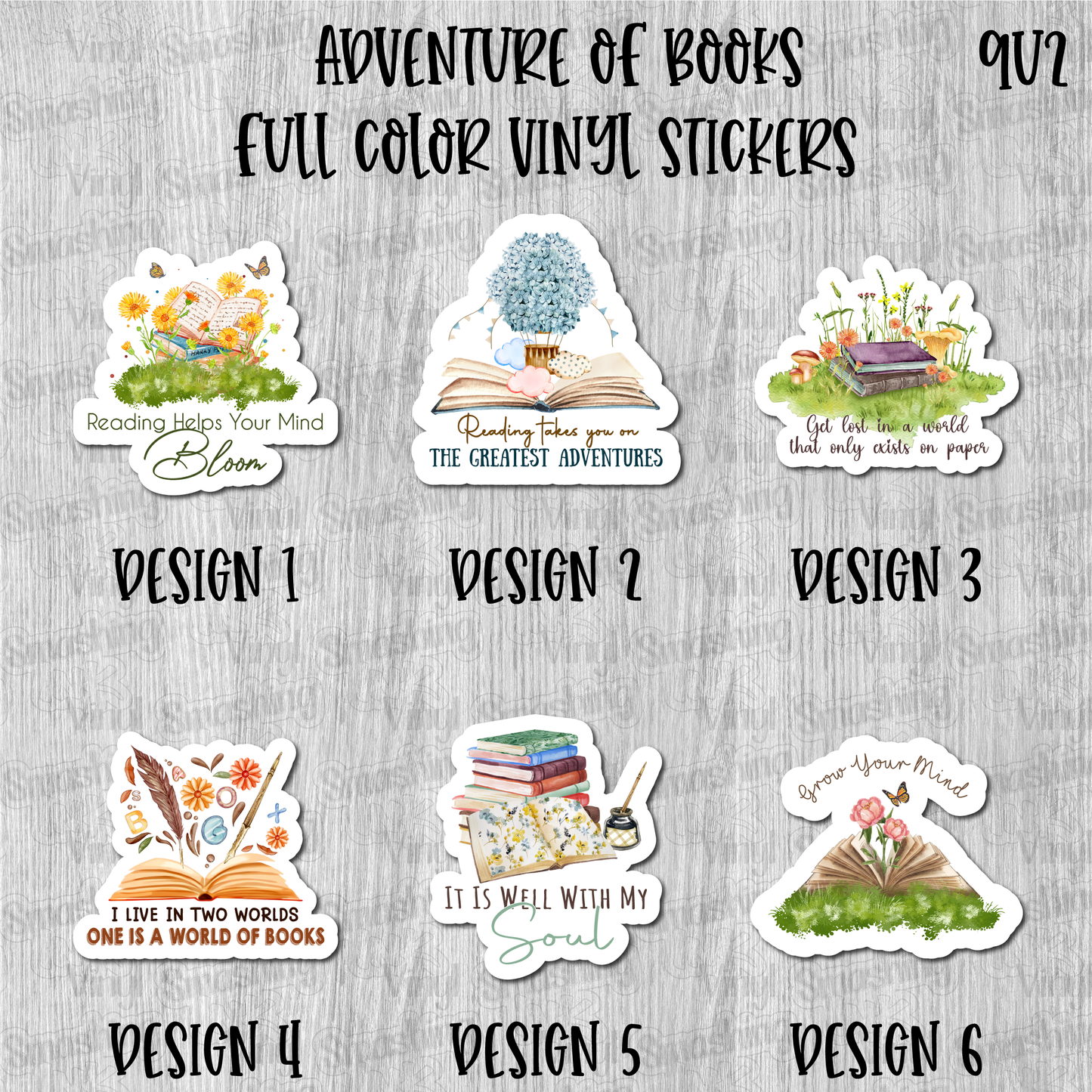Adventure Of Books - Full Color Vinyl Stickers (SHIPS IN 3-7 BUS DAYS)