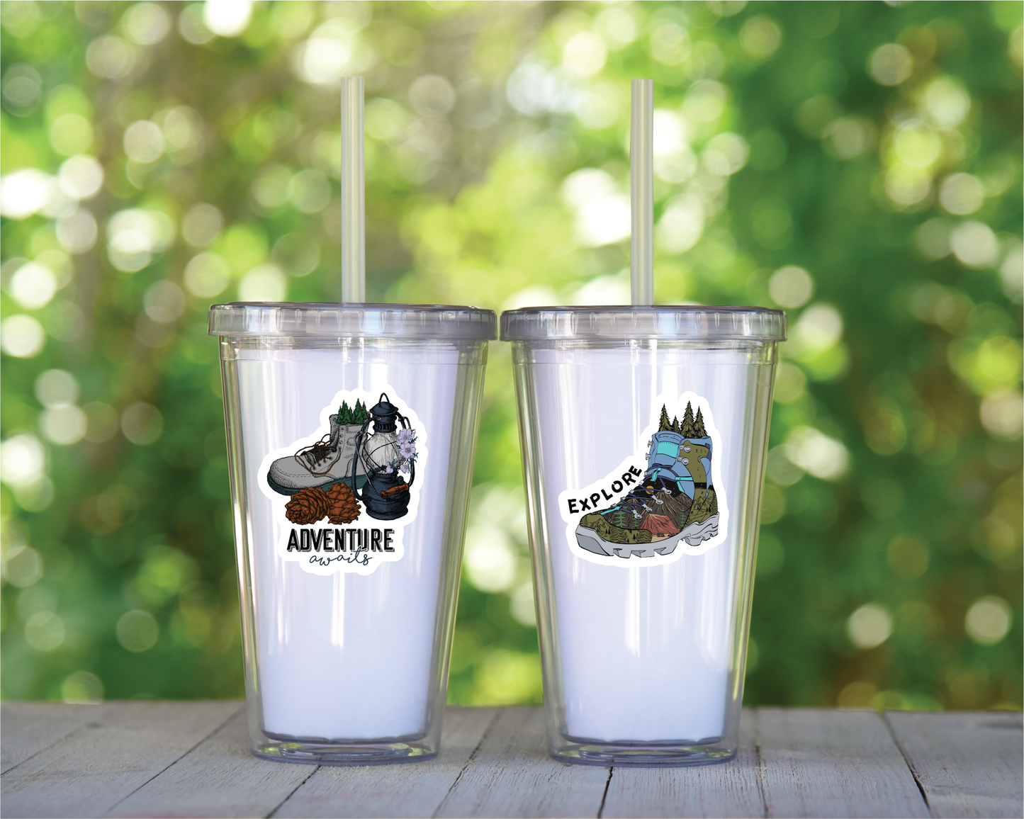 Camp And Explore - Full Color Vinyl Stickers (SHIPS IN 3-7 BUS DAYS)