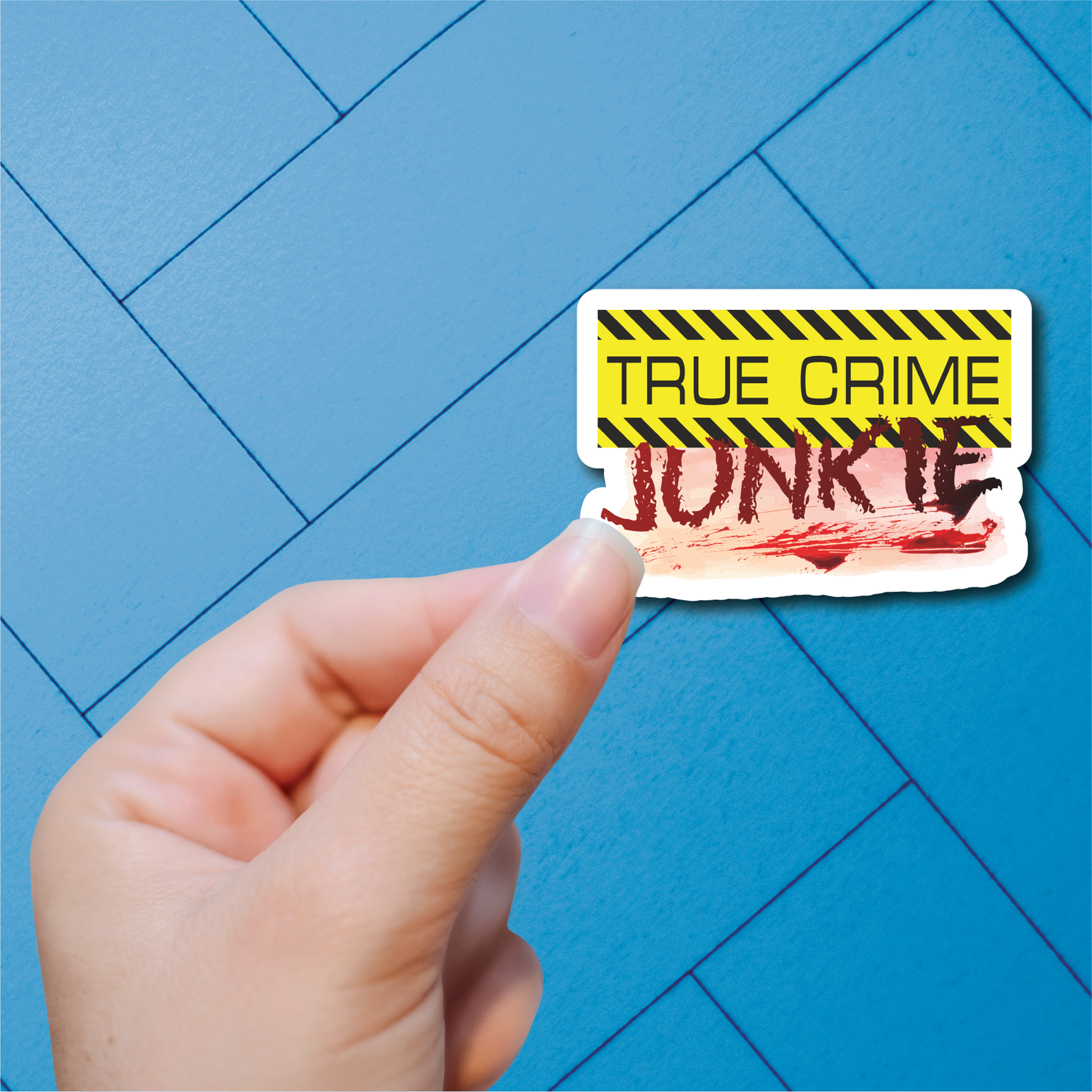True Crime Junkie - Full Color Vinyl Stickers (SHIPS IN 3-7 BUS DAYS)