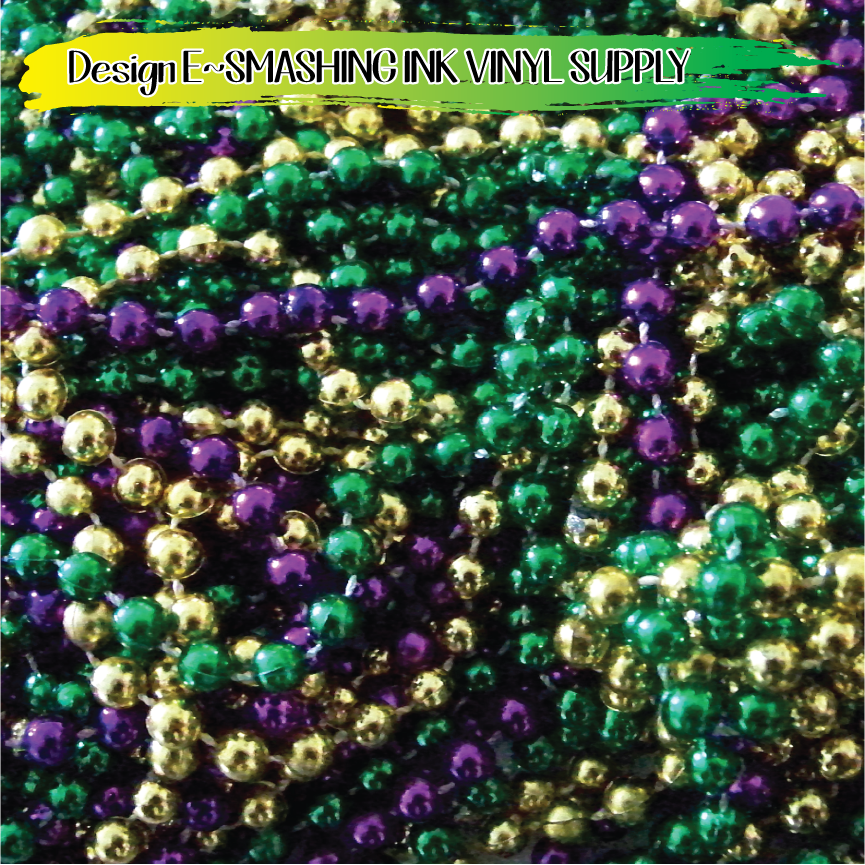 Mardi Gras Beads ★ Laser Safe Adhesive Film (TAT 3 BUS DAYS)