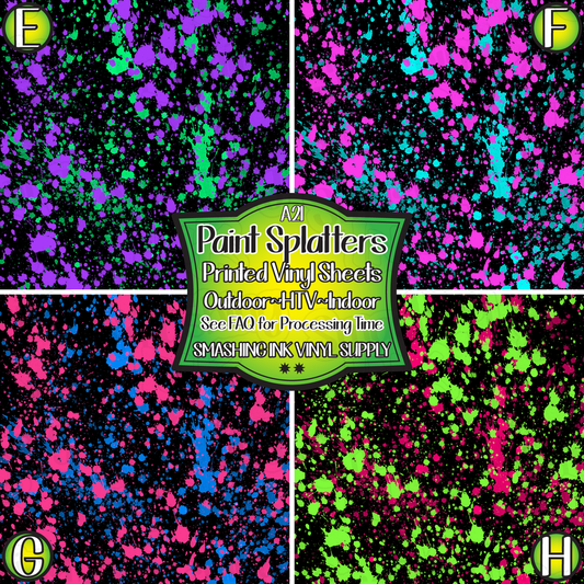 Paint Splatter ★ Laser Safe Adhesive Film (TAT 3 BUS DAYS)