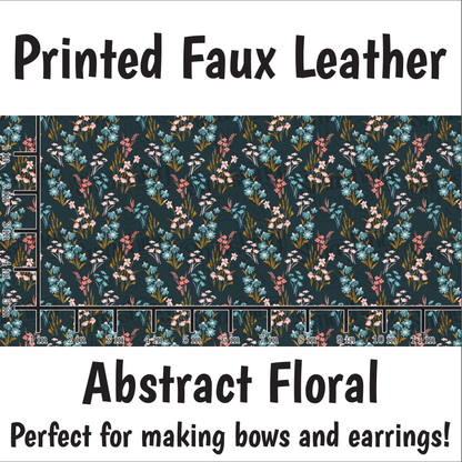 Abstract Floral - Faux Leather Sheet (SHIPS IN 3 BUS DAYS)