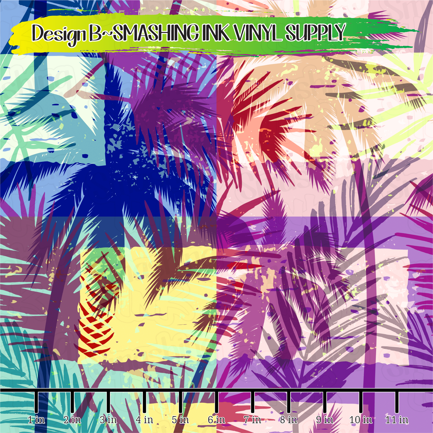 Colorful Palm Trees ★ Pattern Vinyl | Faux Leather | Sublimation (TAT 3 BUS DAYS)