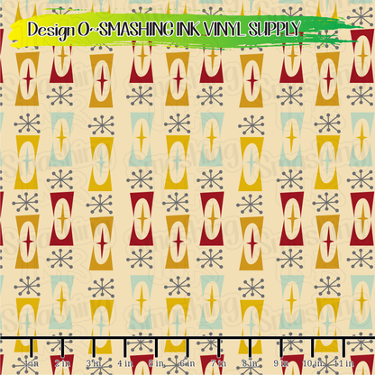 Mid Century Retro ★ Pattern Vinyl | Faux Leather | Sublimation (TAT 3 BUS DAYS)