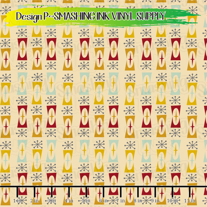 Mid Century Retro ★ Pattern Vinyl | Faux Leather | Sublimation (TAT 3 BUS DAYS)