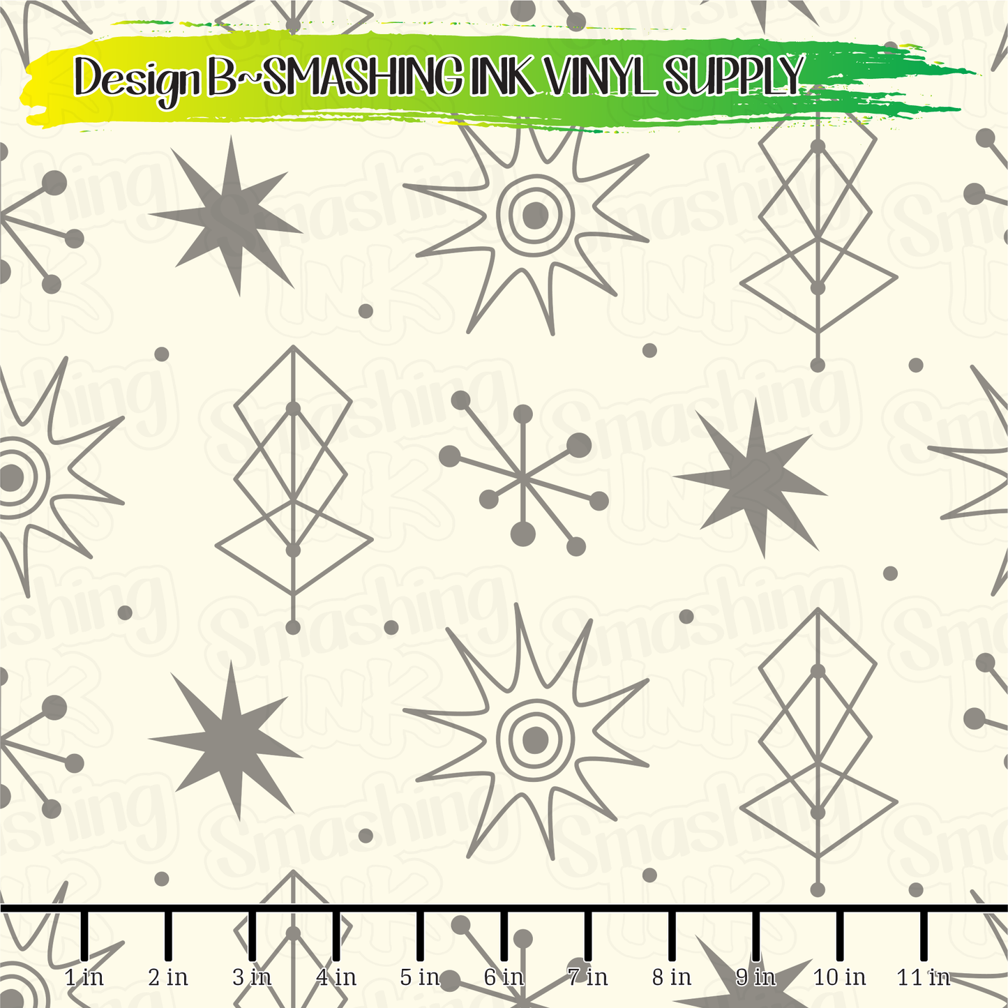 Mid Century Starburst ★ Pattern Vinyl | Faux Leather | Sublimation (TAT 3 BUS DAYS)