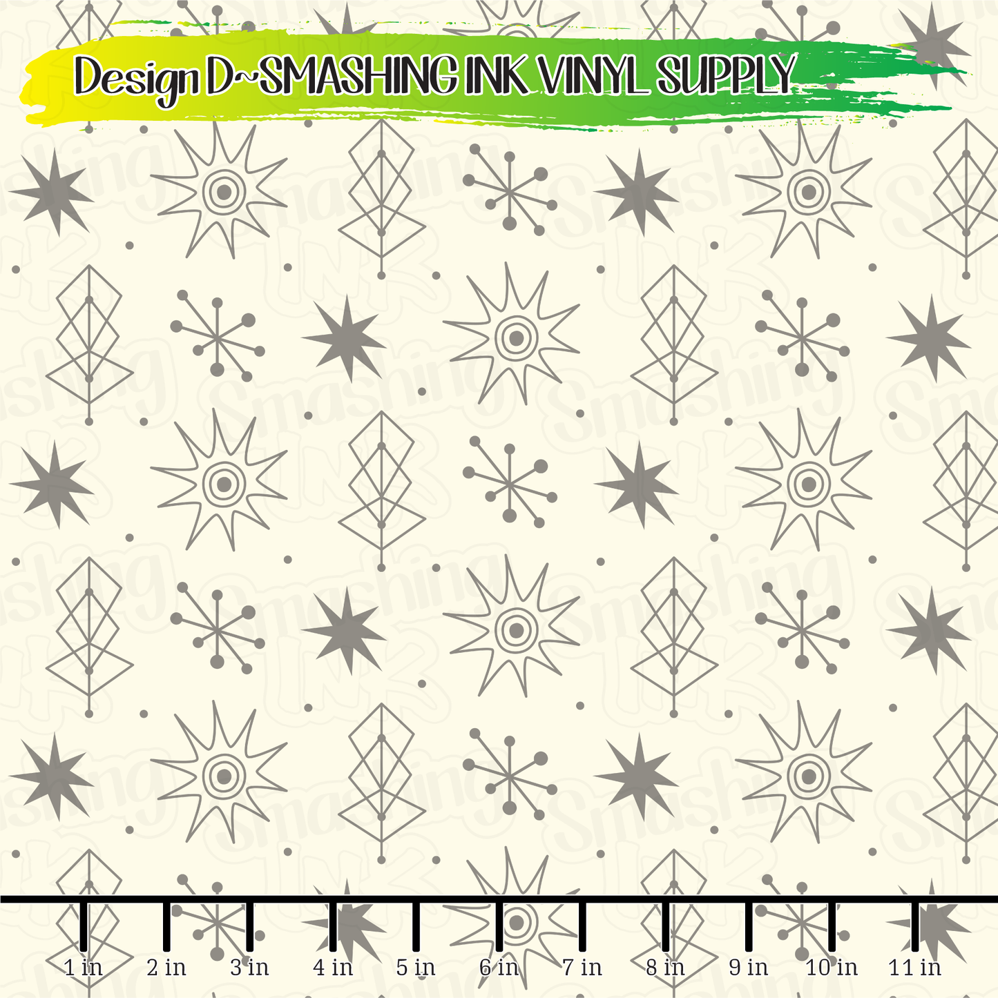 Mid Century Starburst ★ Pattern Vinyl | Faux Leather | Sublimation (TAT 3 BUS DAYS)