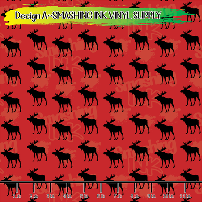 Moose Pattern ★ Pattern Vinyl | Faux Leather | Sublimation (TAT 3 BUS DAYS)
