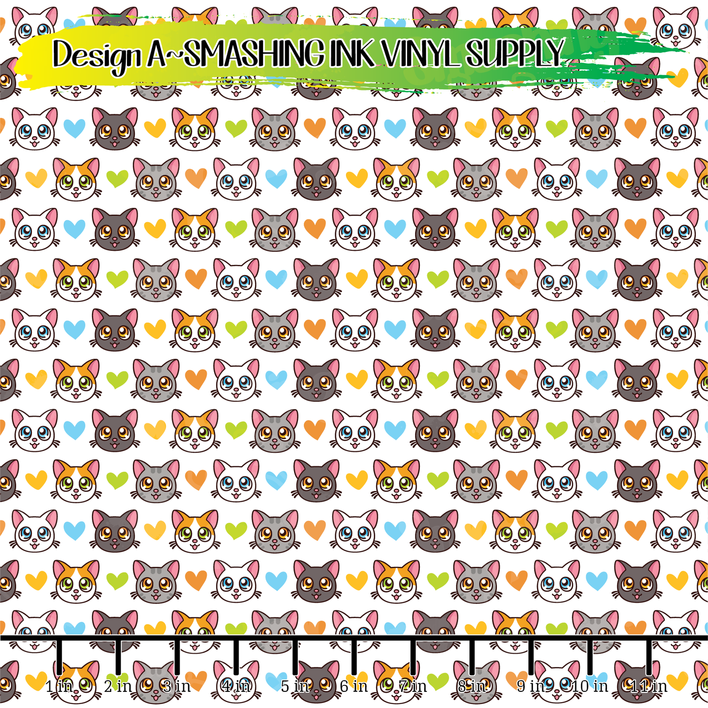 Cartoon Cats ★ Laser Safe Adhesive Film (TAT 3 BUS DAYS)