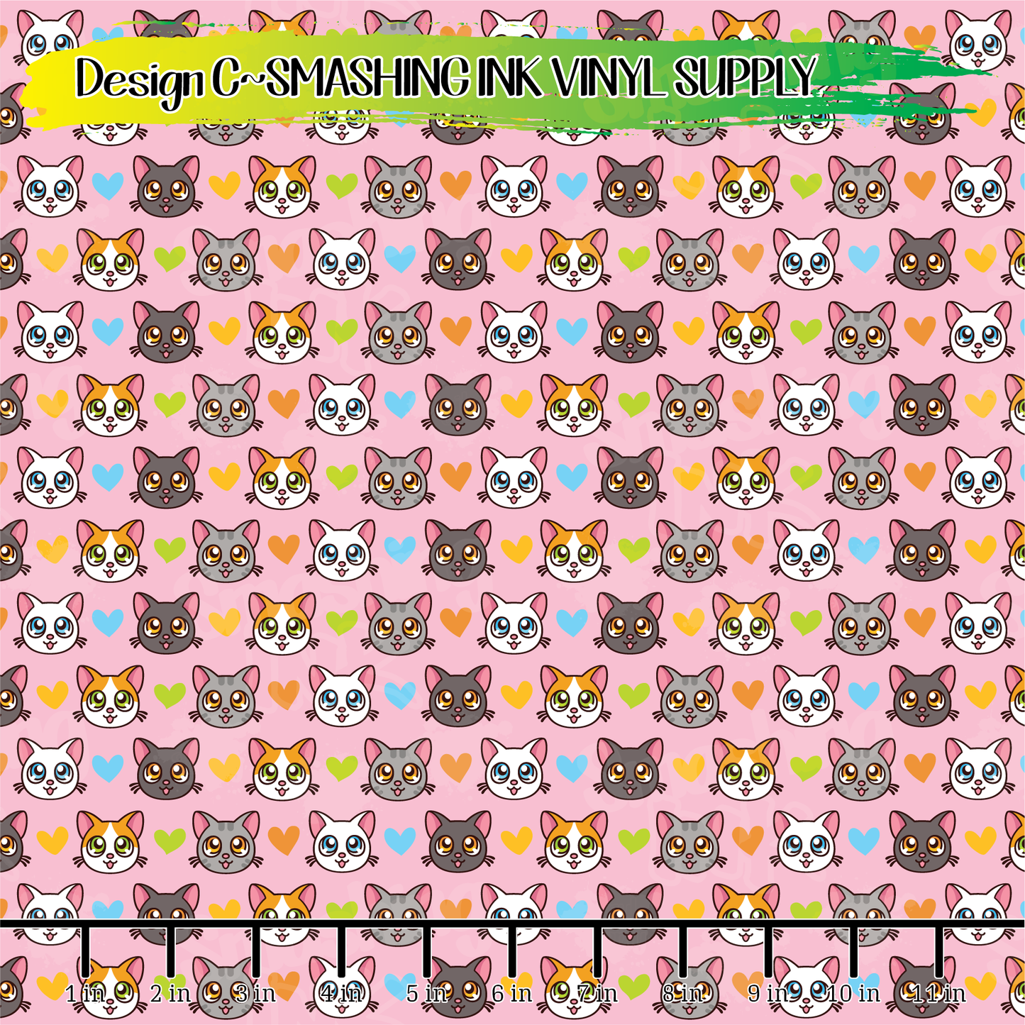 Cartoon Cats ★ Laser Safe Adhesive Film (TAT 3 BUS DAYS)