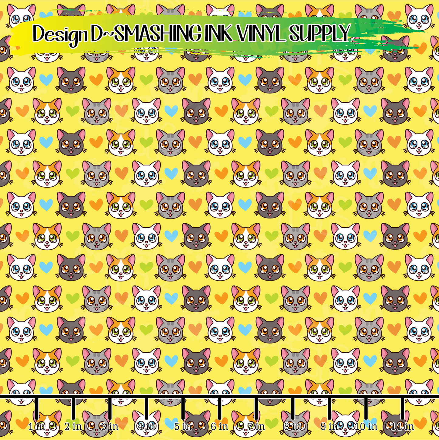 Cartoon Cats ★ Laser Safe Adhesive Film (TAT 3 BUS DAYS)