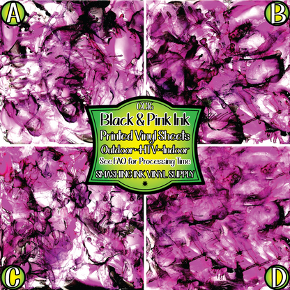 Pink Alcohol Ink ★ Pattern Vinyl | Faux Leather | Sublimation (TAT 3 BUS DAYS)